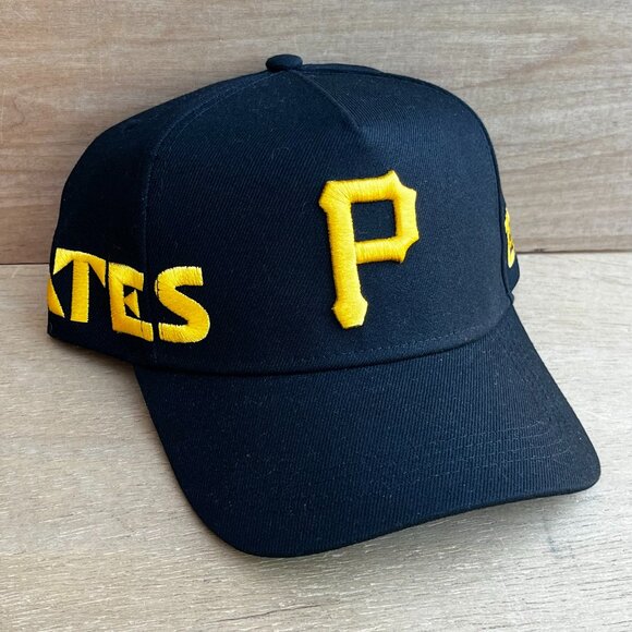 MITCHELL & NESS PITTSBURGH PIRATES TOPPS COLLAB PRO PINCH SNAPBACK HAT Black NEW - Picture 1 of 7